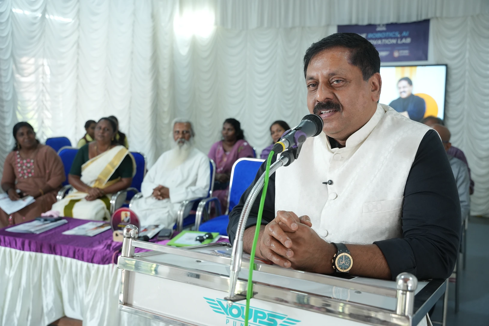 Interactive panel at VOUP School, Punalur